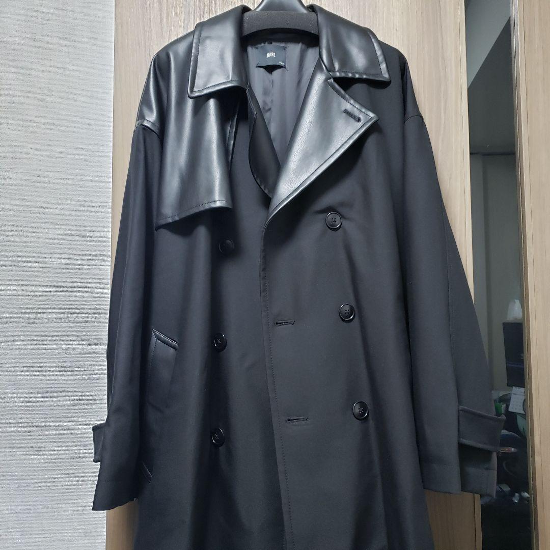 ☆美品☆ HARE ハレ フェイクレザーキリカエトレンチコート S