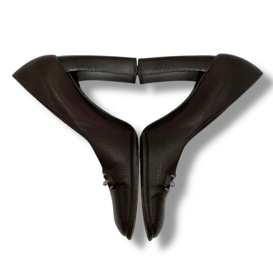 美品 GUCCI グッチ ホースビット ヒール パンプス レザー チャンキー