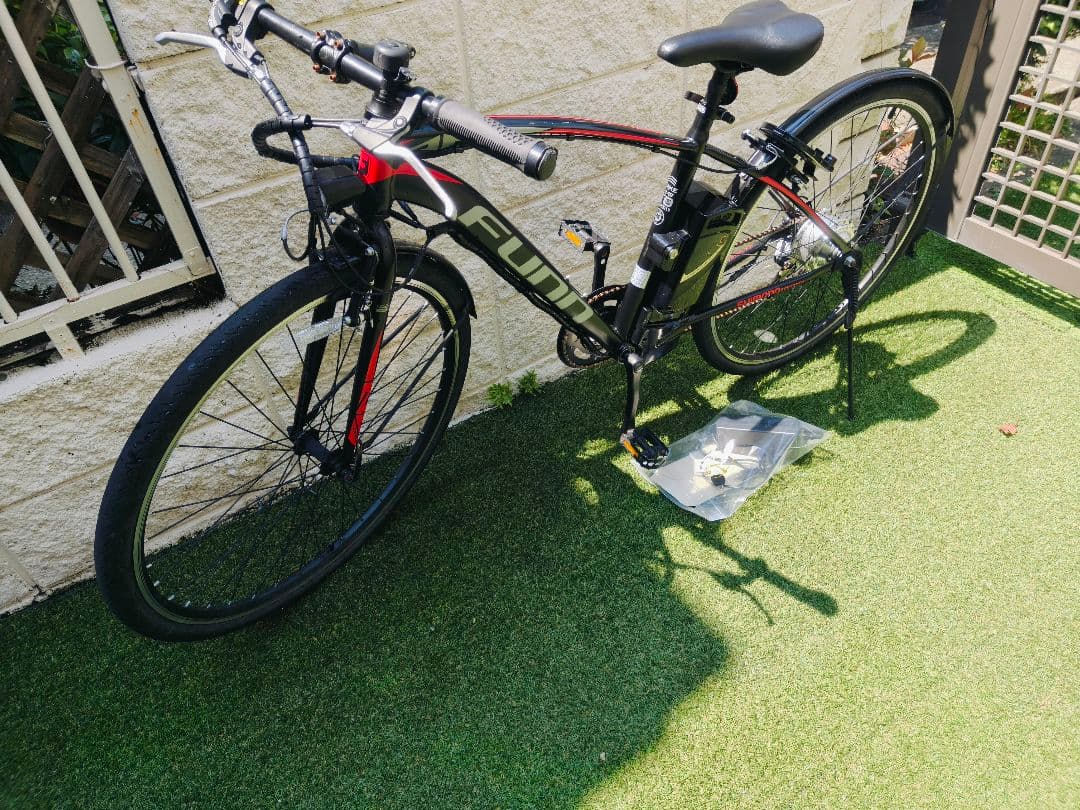 Fujin 電動自転車 26インチ 黒/赤