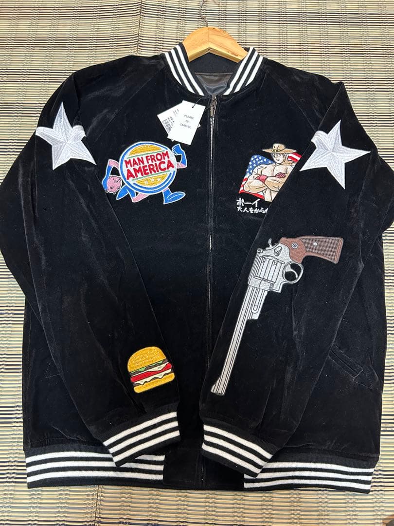 タ*ー様 新品未使用 キン肉マン スカジャン リバーシブル Mサイズ 黒 大阪限