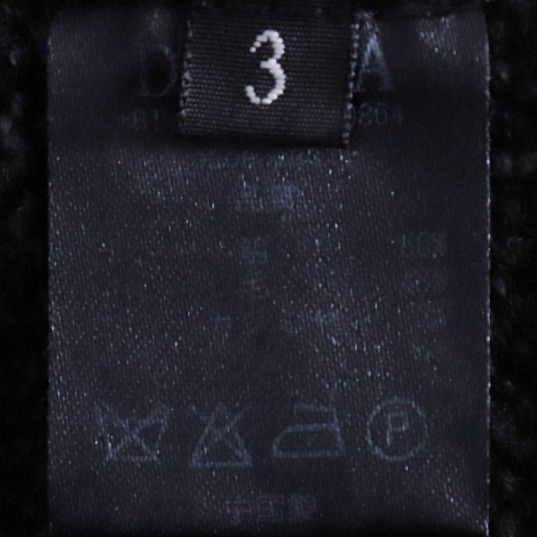 DEVOAメリノウール ニット カーディガン ブラック3