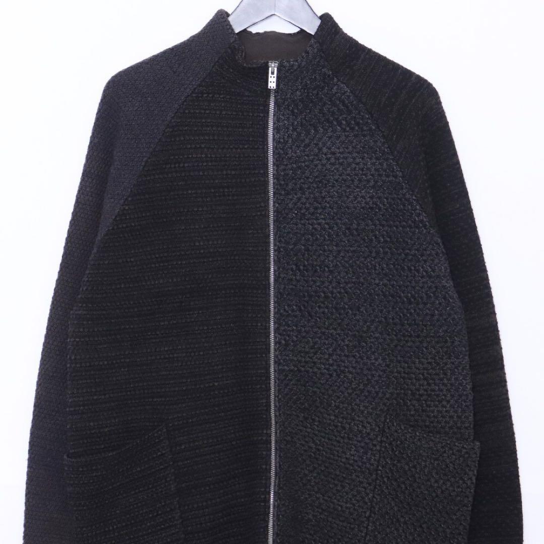 DEVOAメリノウール ニット カーディガン ブラック3