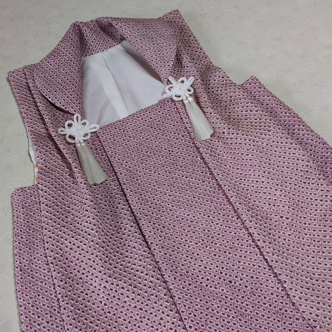 七五三３歳正絹総絞り手縫いの被布(淡い藤色）