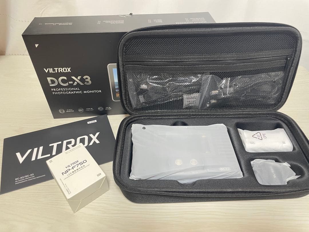 VILTROX DC-X3 6インチカメラモニター & 別売りバッテリー