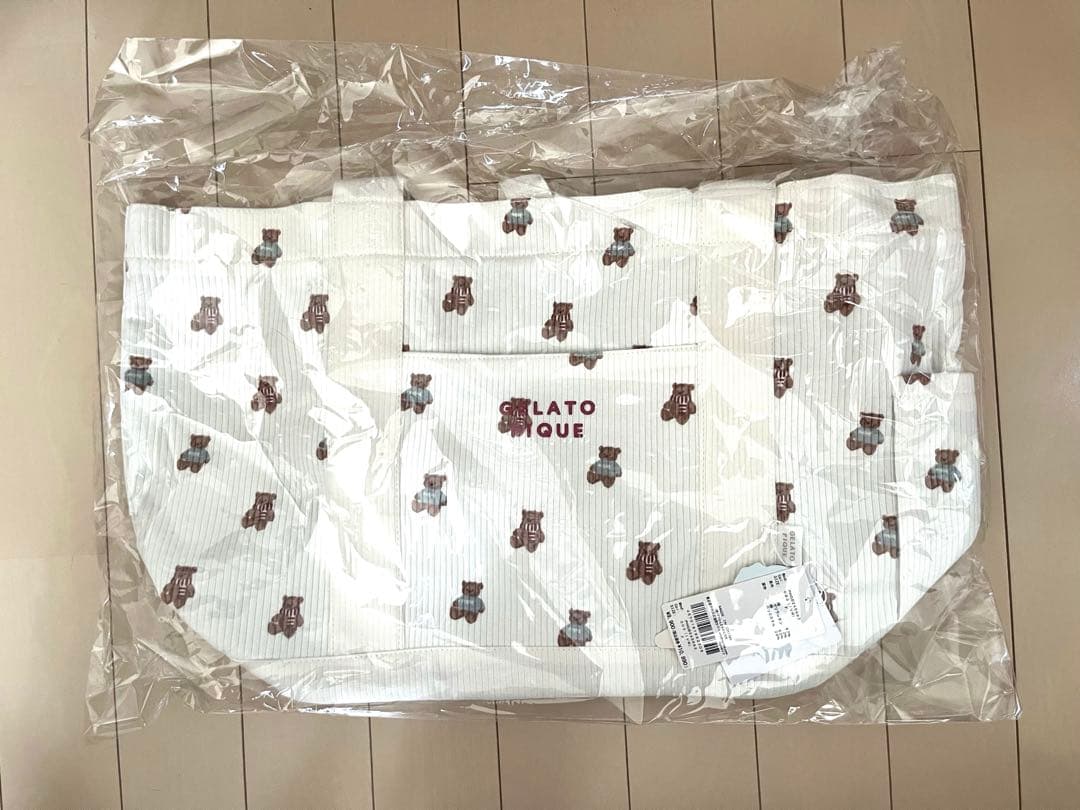 【新品未開封】販路限定 ジェラートピケ ベア柄ママバッグ