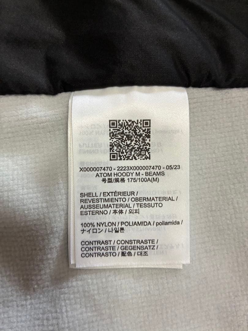 ジャケット・アウター ARC'TERYX atom hoddie beams M