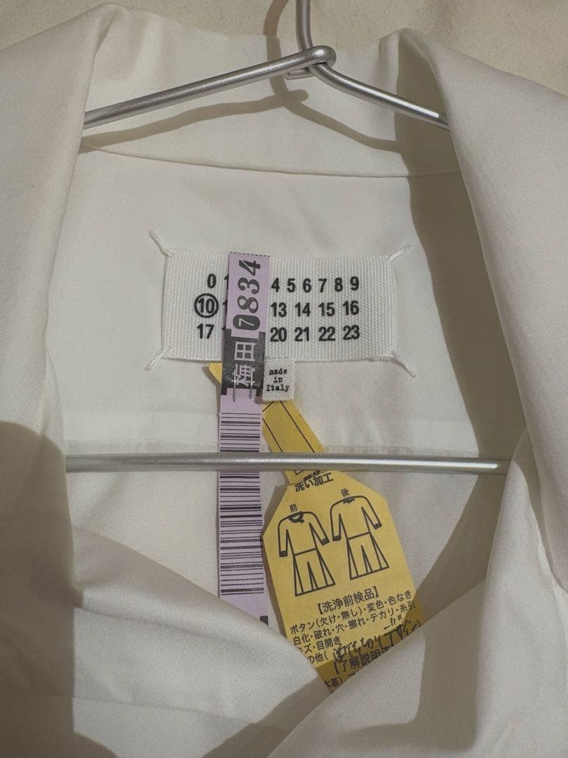 メゾンマルジェラ 20SS オープンカラー　シャツ　インサイドアウト　カットオフ