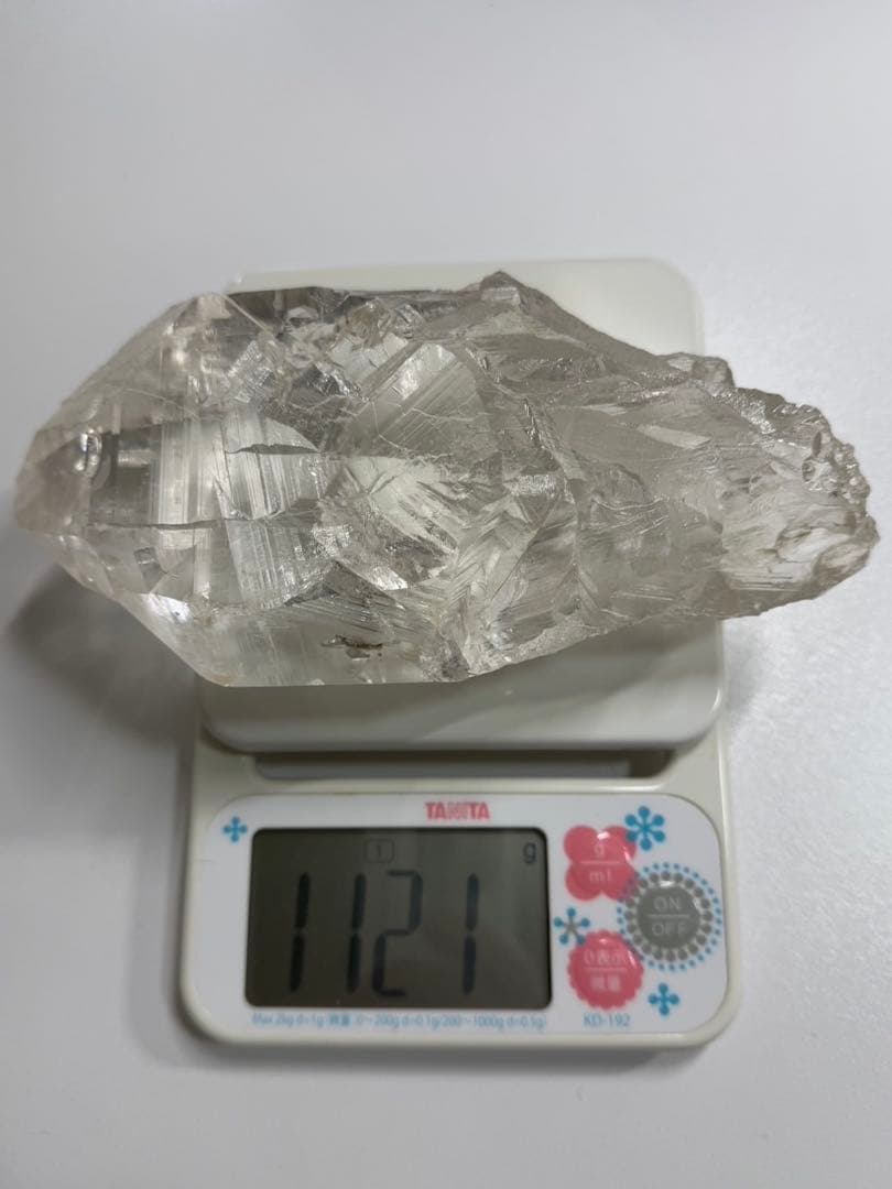ヒマラヤマニハール水晶1.12Kg・虹入り・レコードキーパー入・透明感・清正井