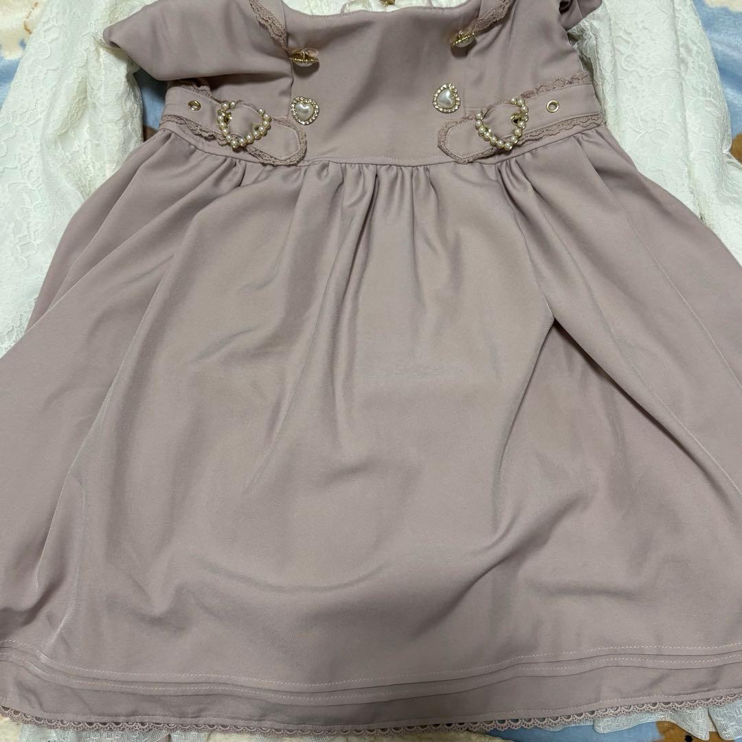 LIZLISA ダブルハートラッフルワンピース