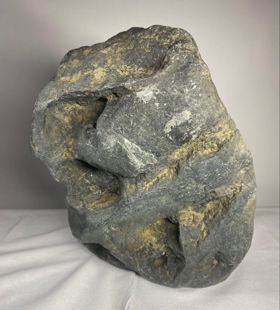 6912 八海山石 溜まり石 ウブ 銘 摩周湖 横30(cm)重量:16.6kg