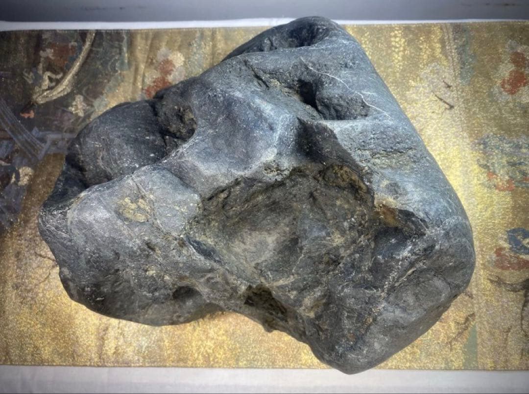 6912 八海山石 溜まり石 ウブ 銘 摩周湖 横30(cm)重量:16.6kg