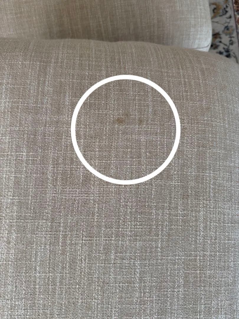 ACTUS ベージュ ファブリック 2〜3人掛けソファ サイドテーブル付き