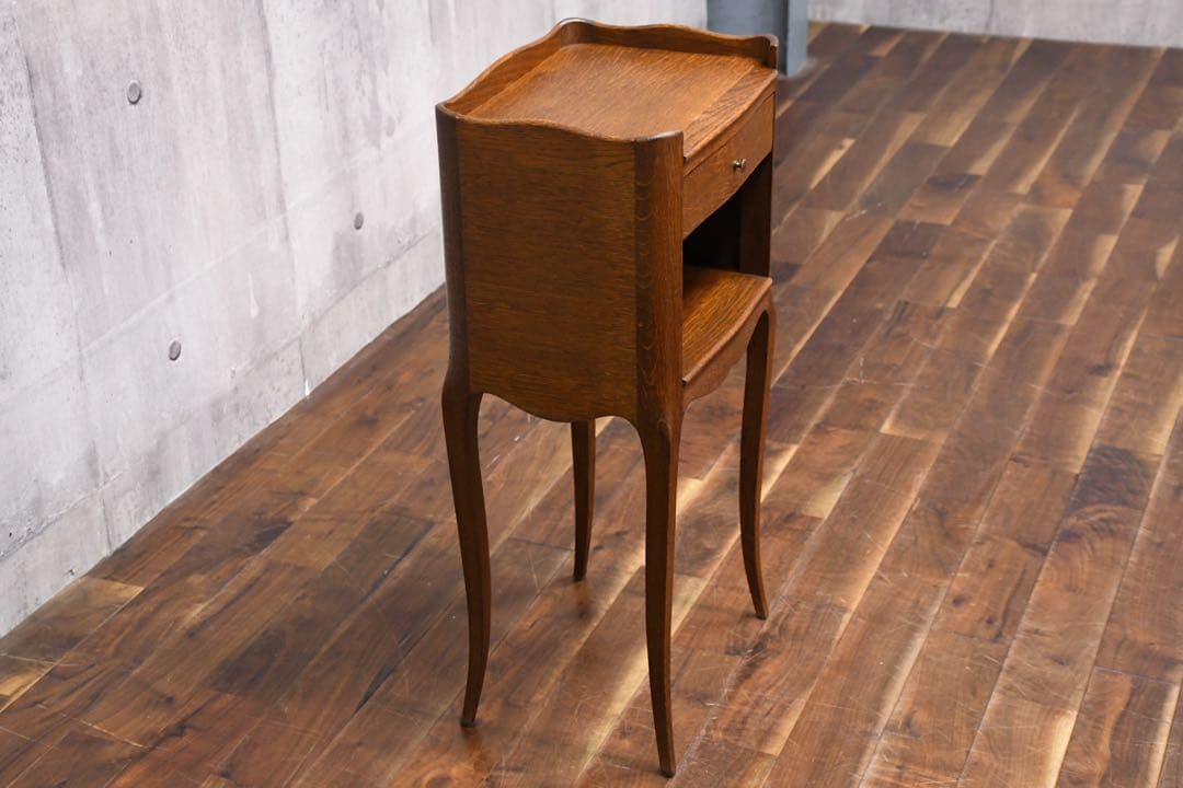 EBK41 フランスアンティーク ナイトテーブル サイドテーブル オーク材