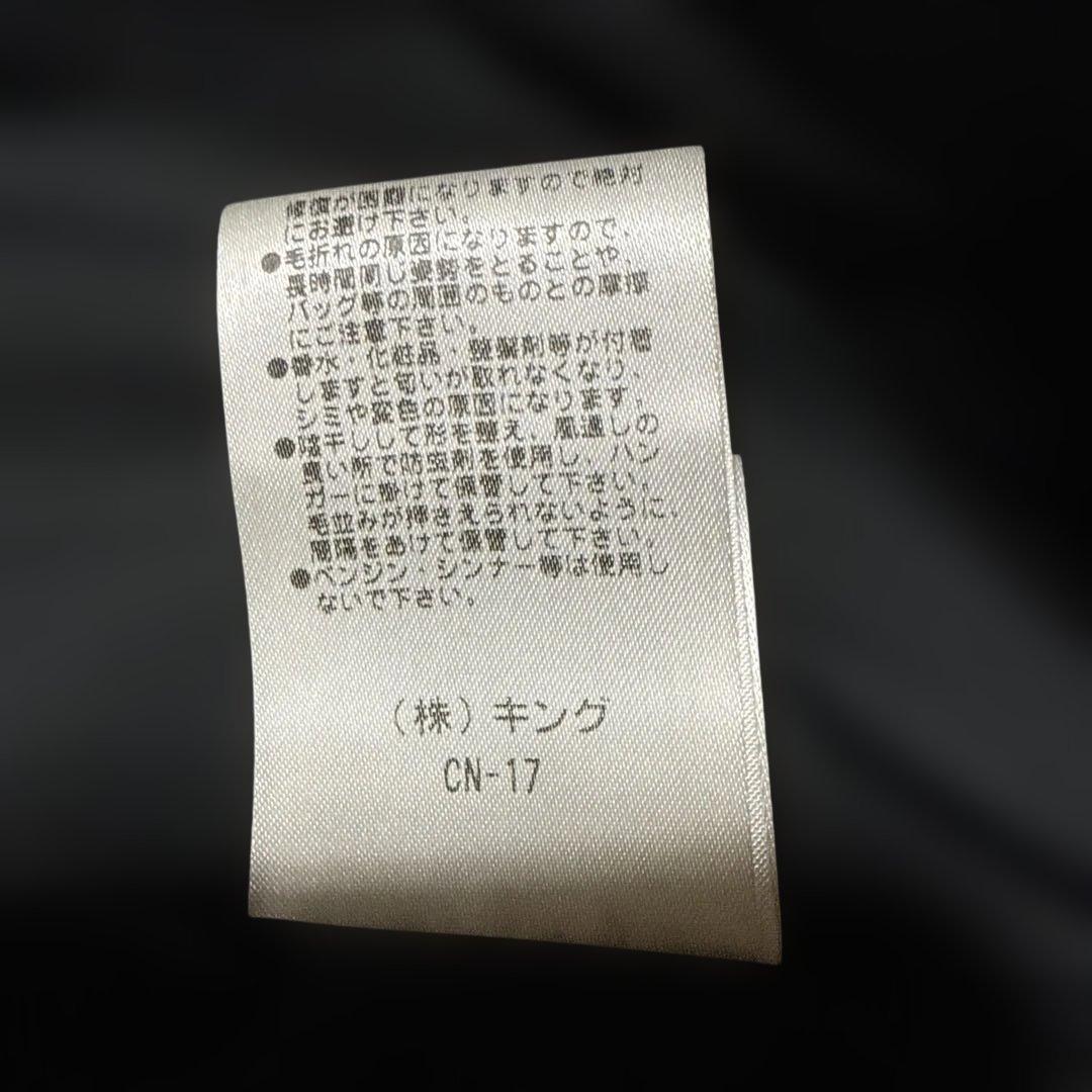 極美品PINORE フード付きブラックダウンベストリアルファー38サイズ
