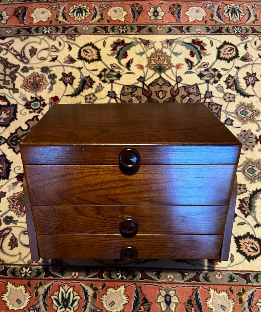 最終価格　木製　宝石箱　アクセサリー入レ　美品