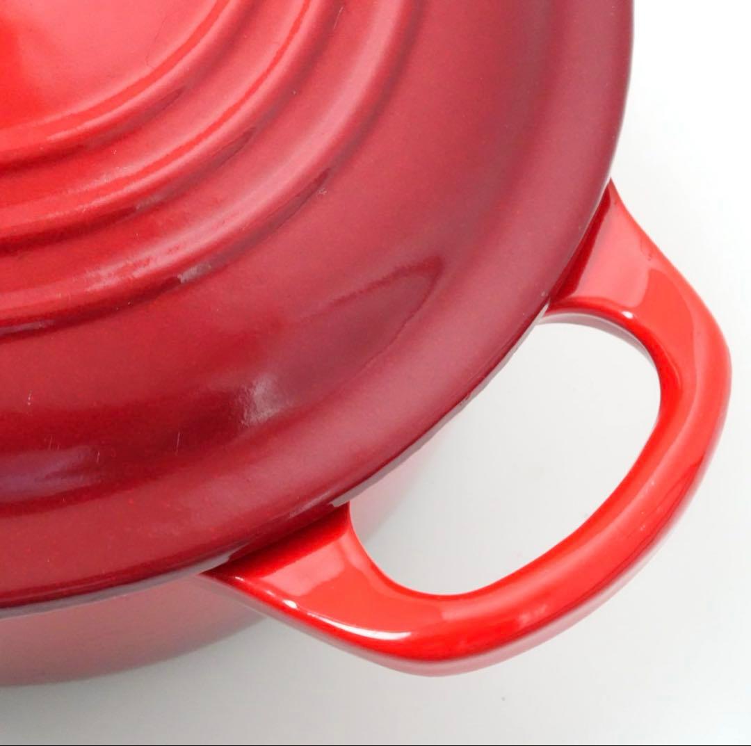 【美品】LE CREUSET　ココット オーバル チェリーレッド　27cm