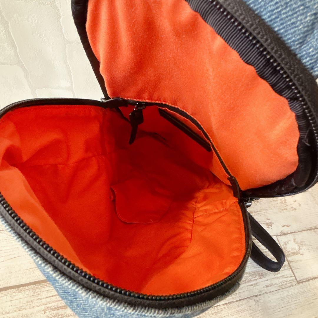 美品✨DIESEL ディーゼル デニム キャンパス レザー ボディーバッグ 希少