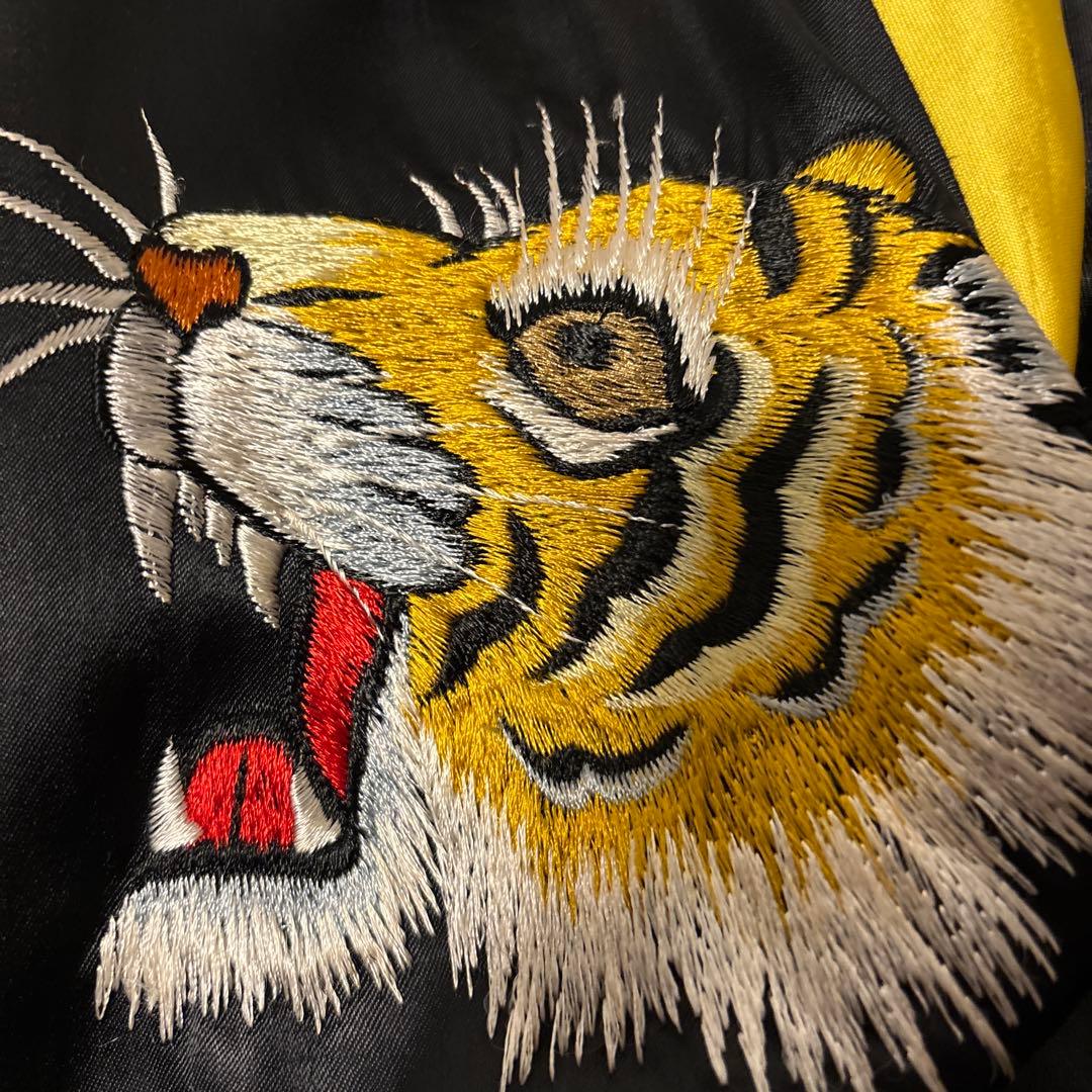 スペシャル　40s〜最初期　スカジャン　顔虎　両面A面　中綿なし　両面トラ