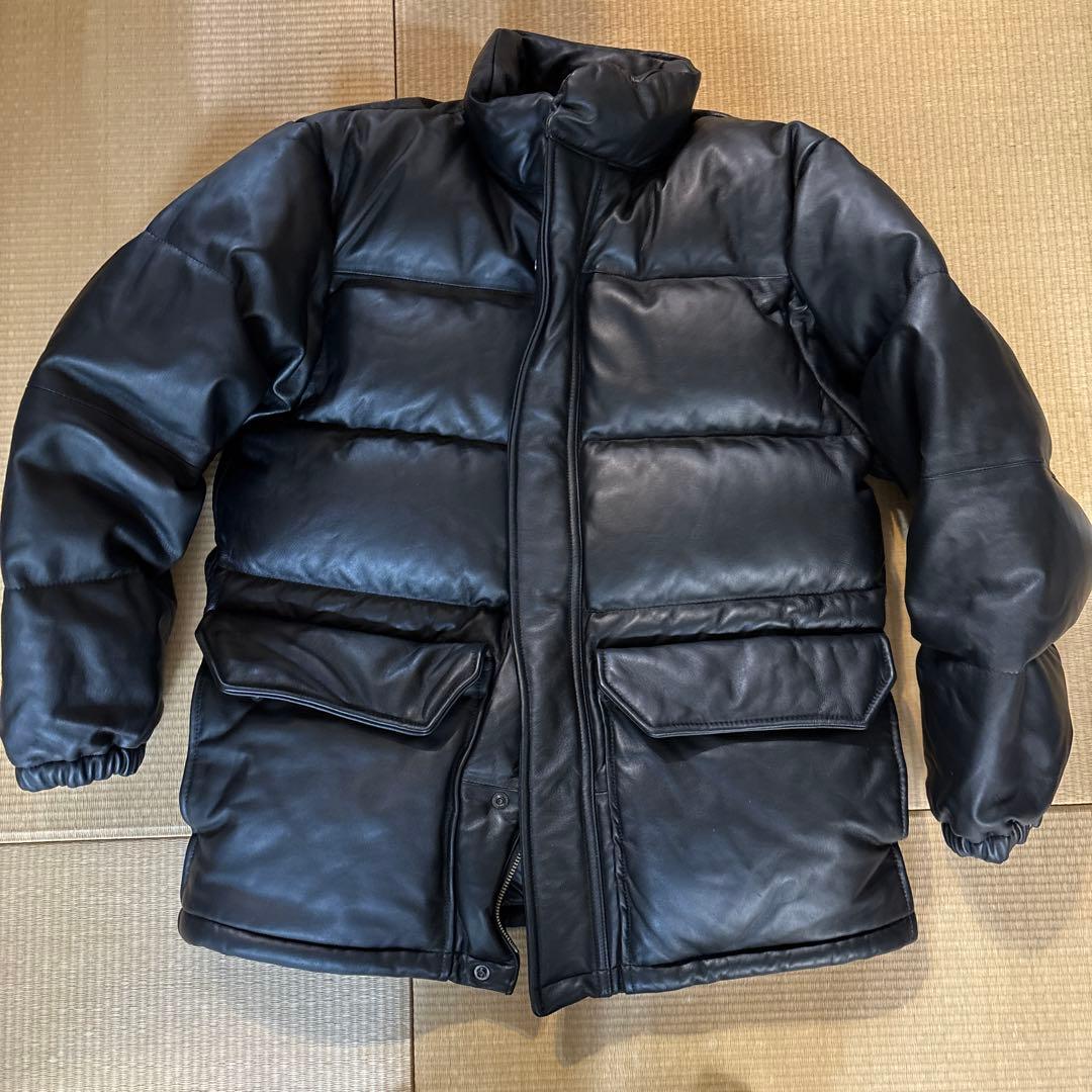 BEAMS Sheep skin レザーダウンジャケット