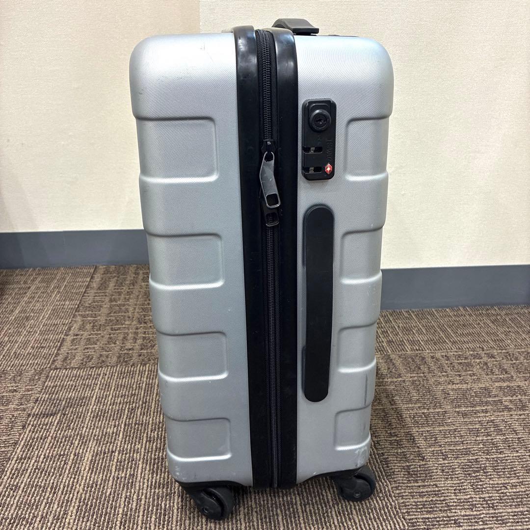 無印良品 バーを自由に調節できるハードキャリーケース36L シルバー