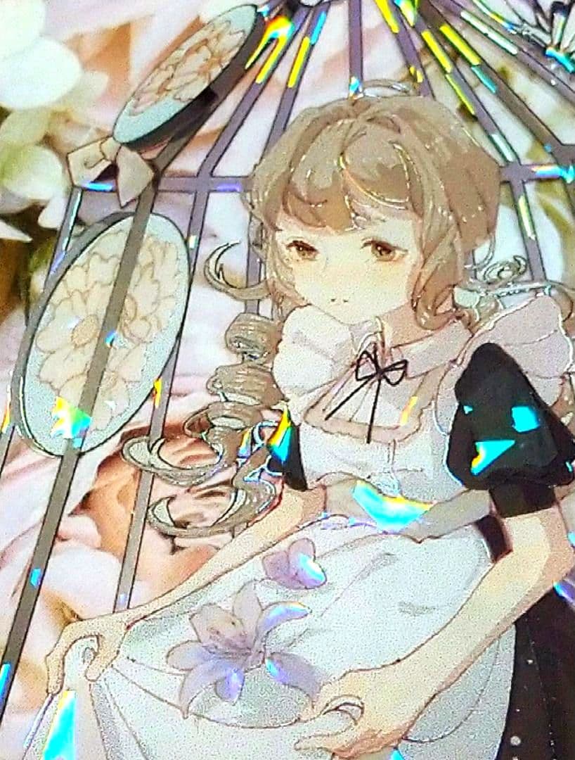 ☆SALE☆J377＃笼中少女(贝壳光) 切り売り海外人物マステ女の子