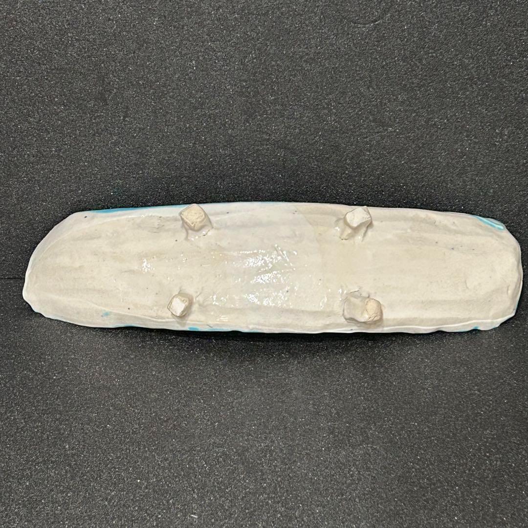 ⭐️ 【 新品 】九谷焼 幸窯 泡玉 鬼文 足付き 長角皿 ⭐️