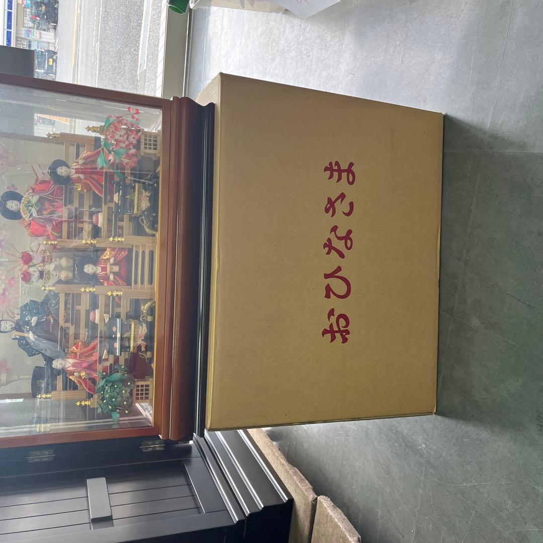 わかさや人形店閉店処分　全品9割引き雛人形 ガラスケース付き　オルゴール付き