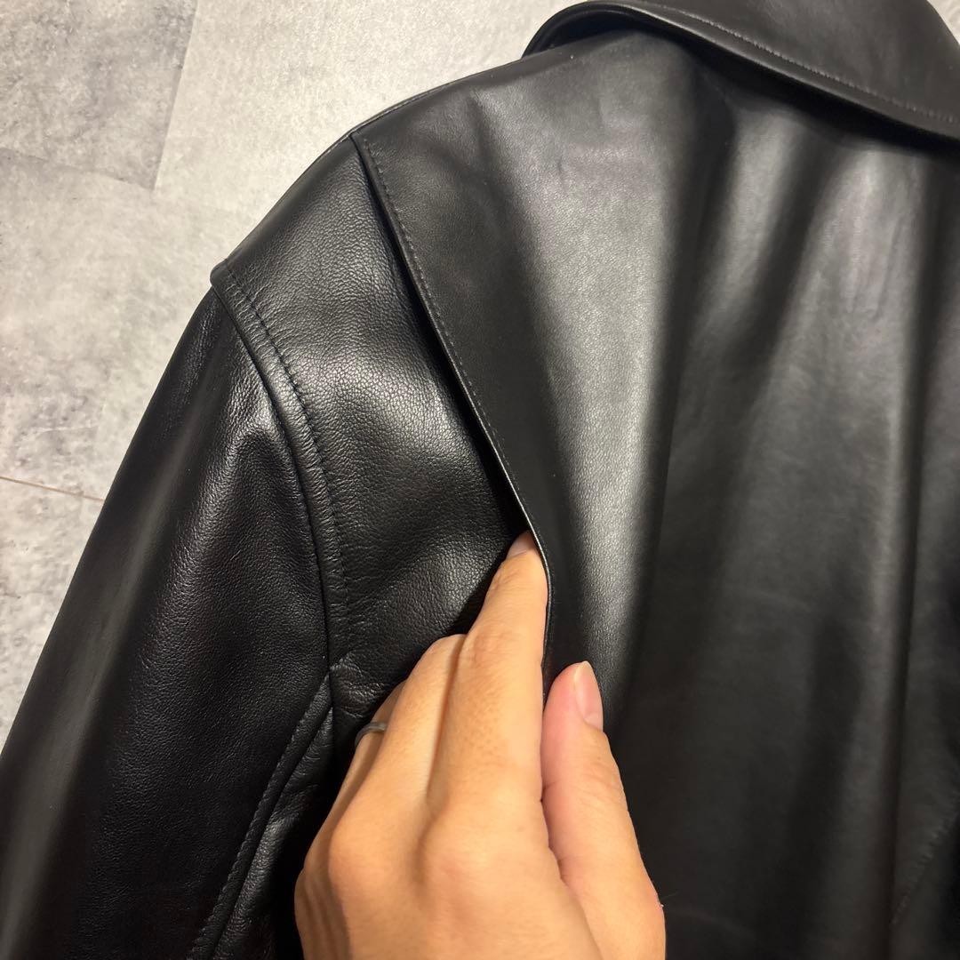 新品未使用【SALON adam et rope】ラムレザージップブルゾン