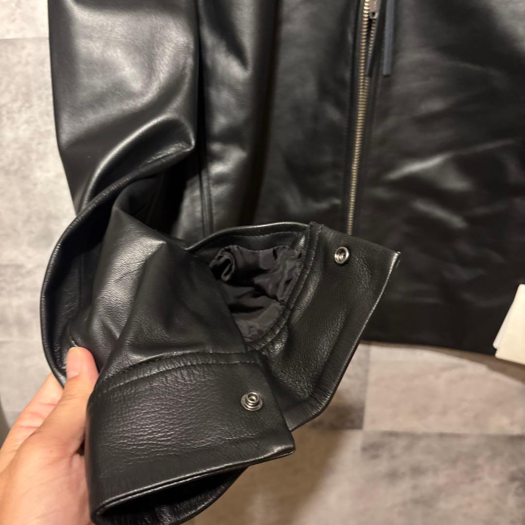 新品未使用【SALON adam et rope】ラムレザージップブルゾン