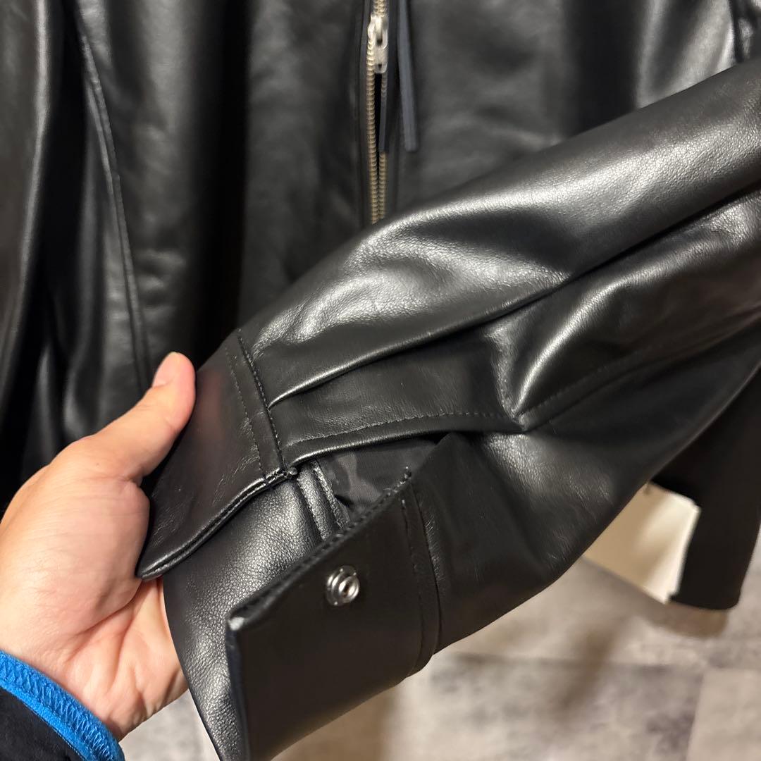 新品未使用【SALON adam et rope】ラムレザージップブルゾン