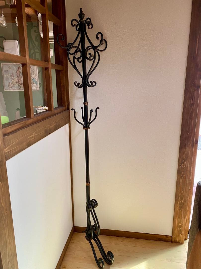 アイアンコートハンガー ポールハンガー アンティーク コート掛け クラシック