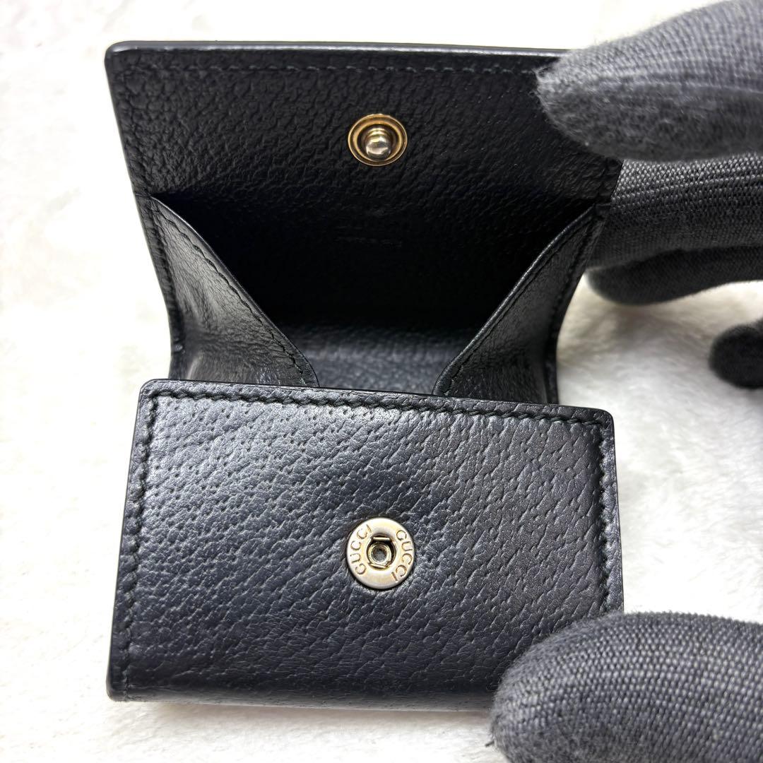 GUCCI グッチ GGマーモント ケース レザー ブラック 小銭入れ