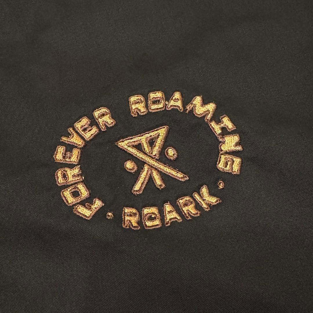 ROARK ボンバージャケット 刺繍 ブラック XLサイズ