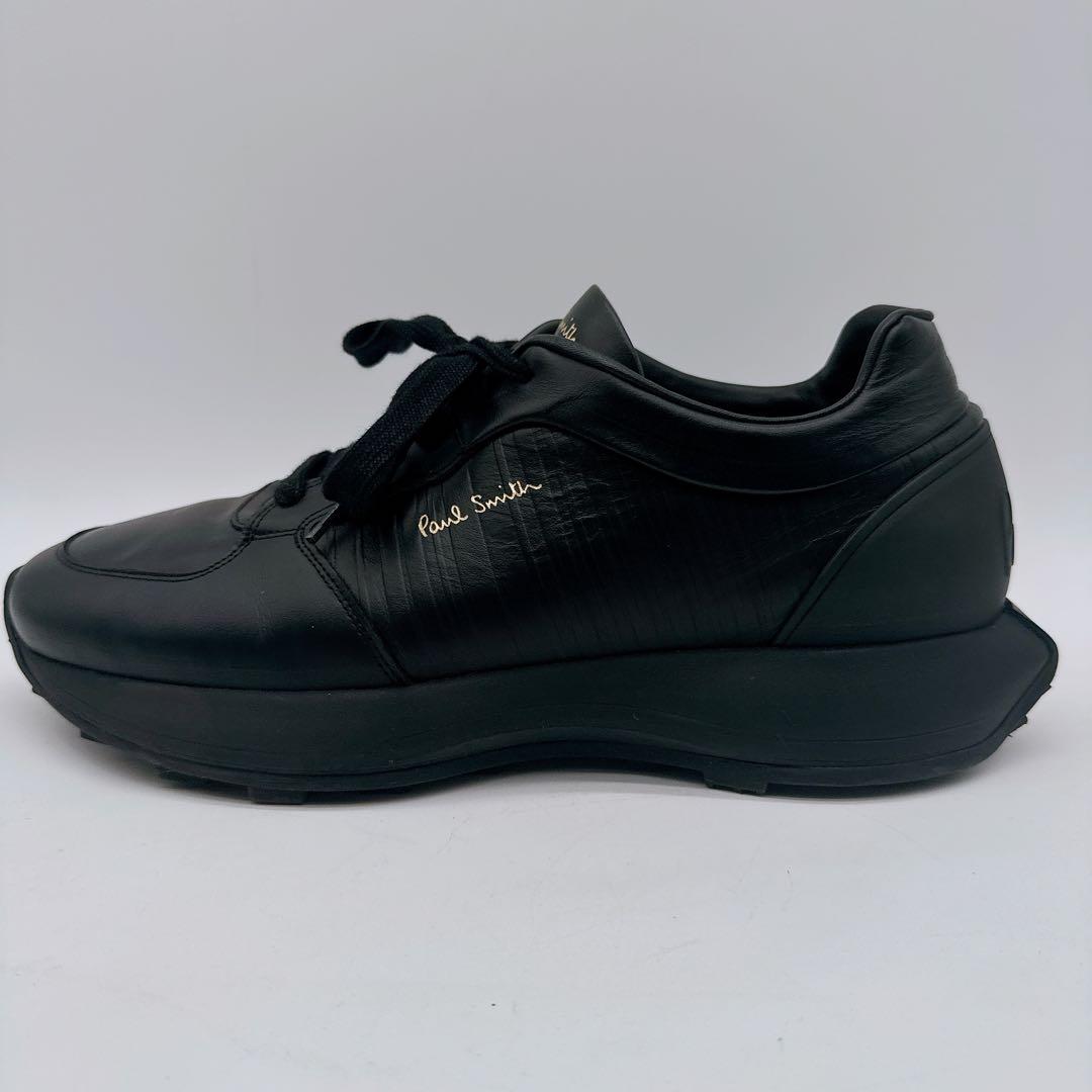 【ポールスミス】レザーローカットスニーカー size9 ブラック系