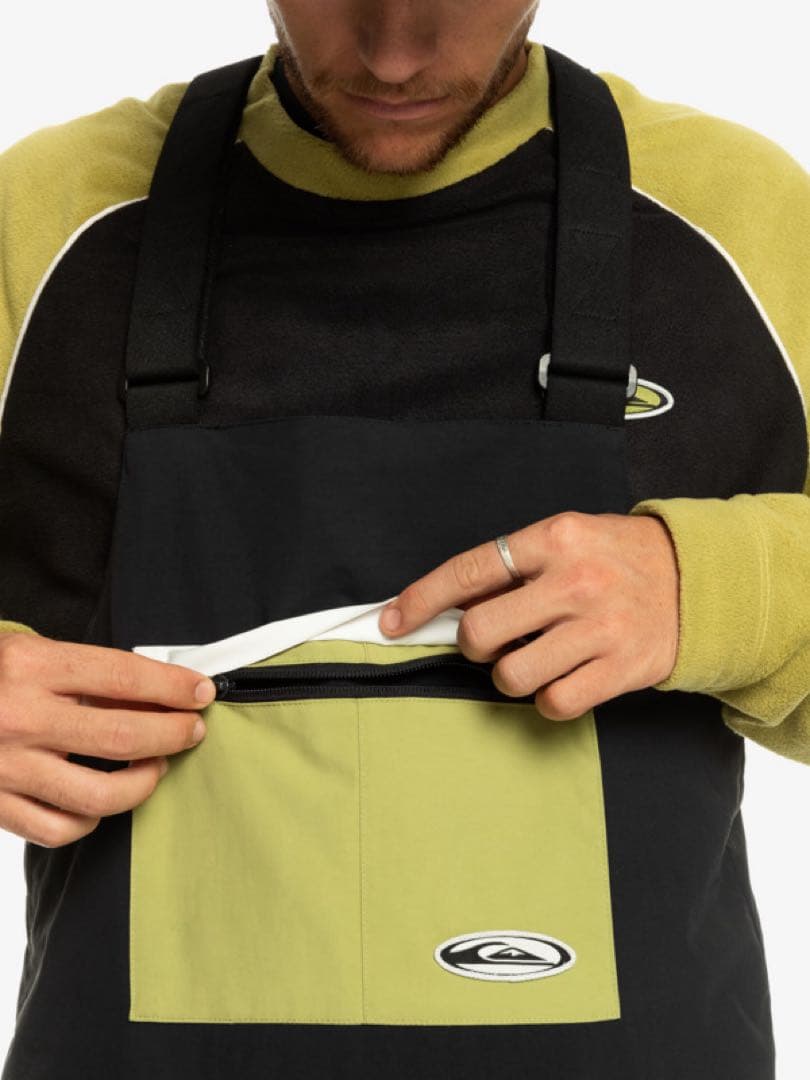 送料無料 新品 QUIKSILVER スノーウェア ビブパンツ M BLK