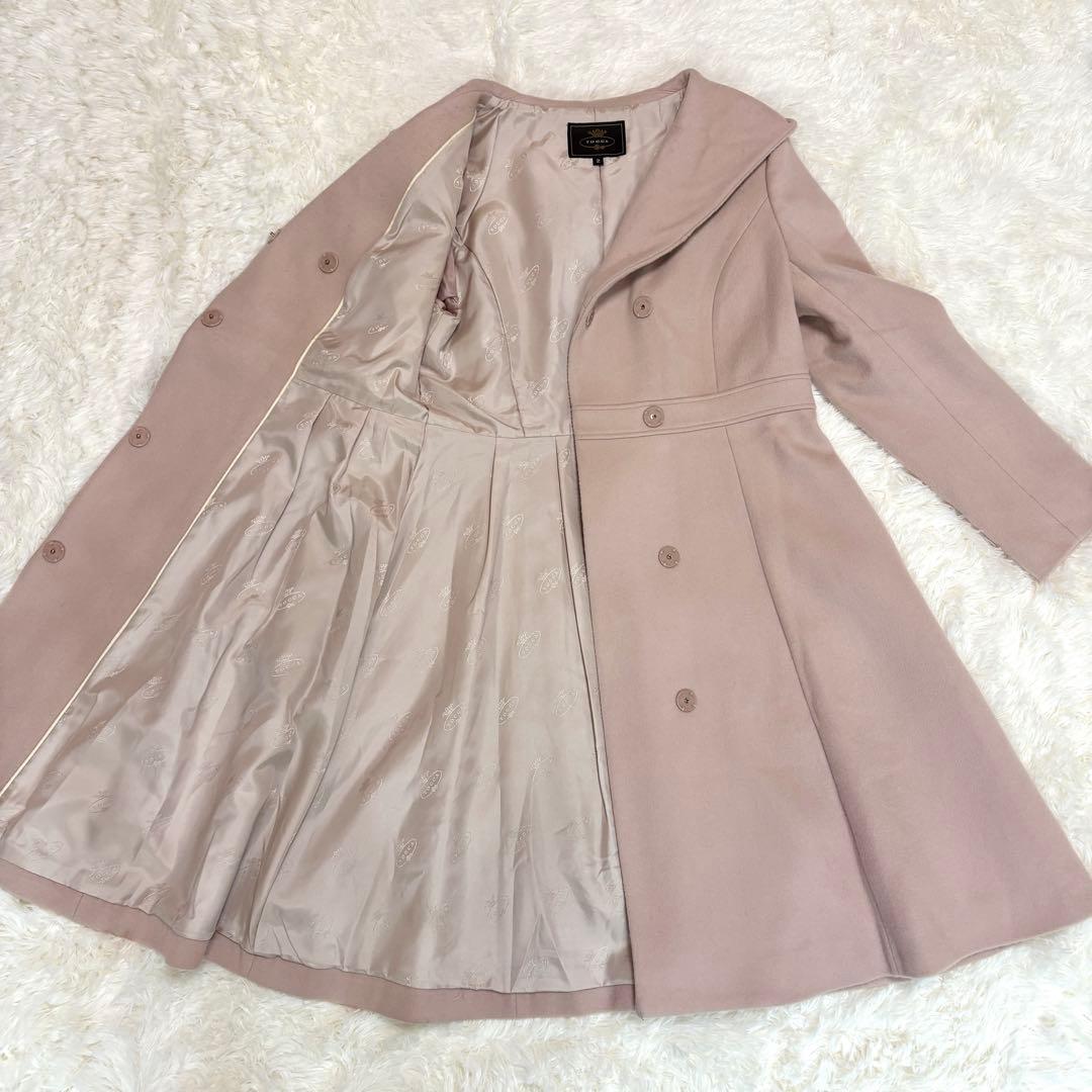 TOCCA ウール リボン フード コート ロング フレア 定価6万