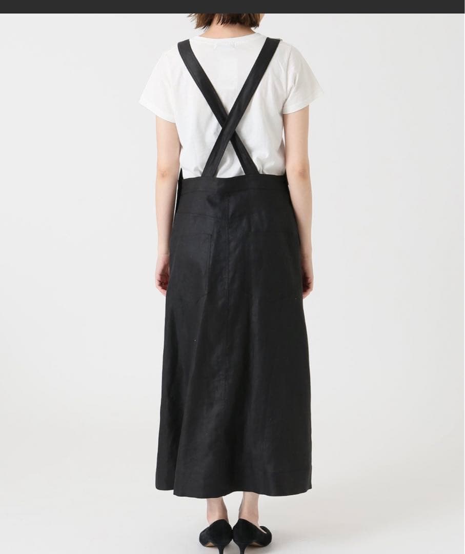 SLOBE IENA♡リネンジャンパースカート　36サイズ　ブラック