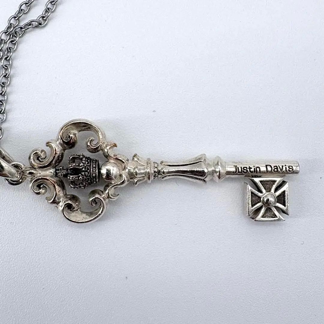 ジャスティンデイビス ネックレス 鍵 クリエーションキー クラウン 王冠 925