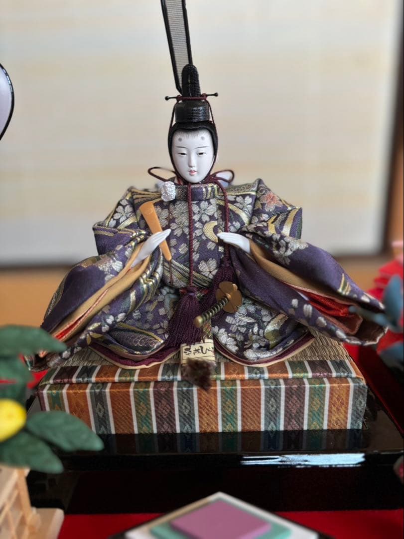 極美品★ひな人形 ★ガラスケース付き★伝統的デザイン