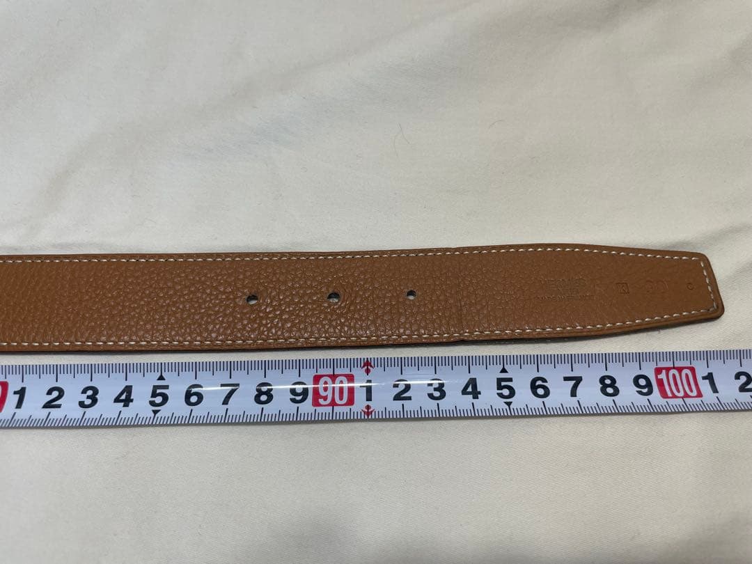 エルメス コンスタンス Hロゴバックル リバーシブルレザーベルト ⬜︎K刻印 90