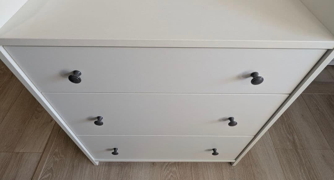 IKEA HAUGA 3段チェスト 70x46x84cm /分解状態・購入者組立