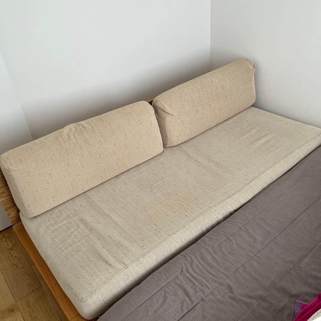 無印良品 木製ベッドフレーム用クッションパーツのみ ソファベッド セミシングル