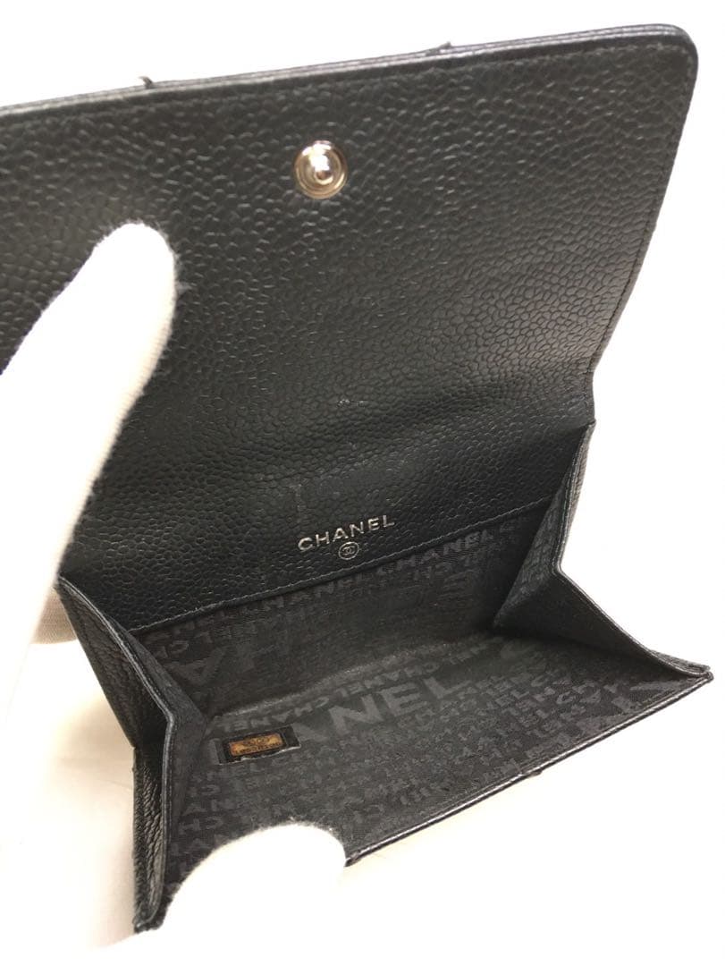 美品　シャネル　キャビアスキン　財布