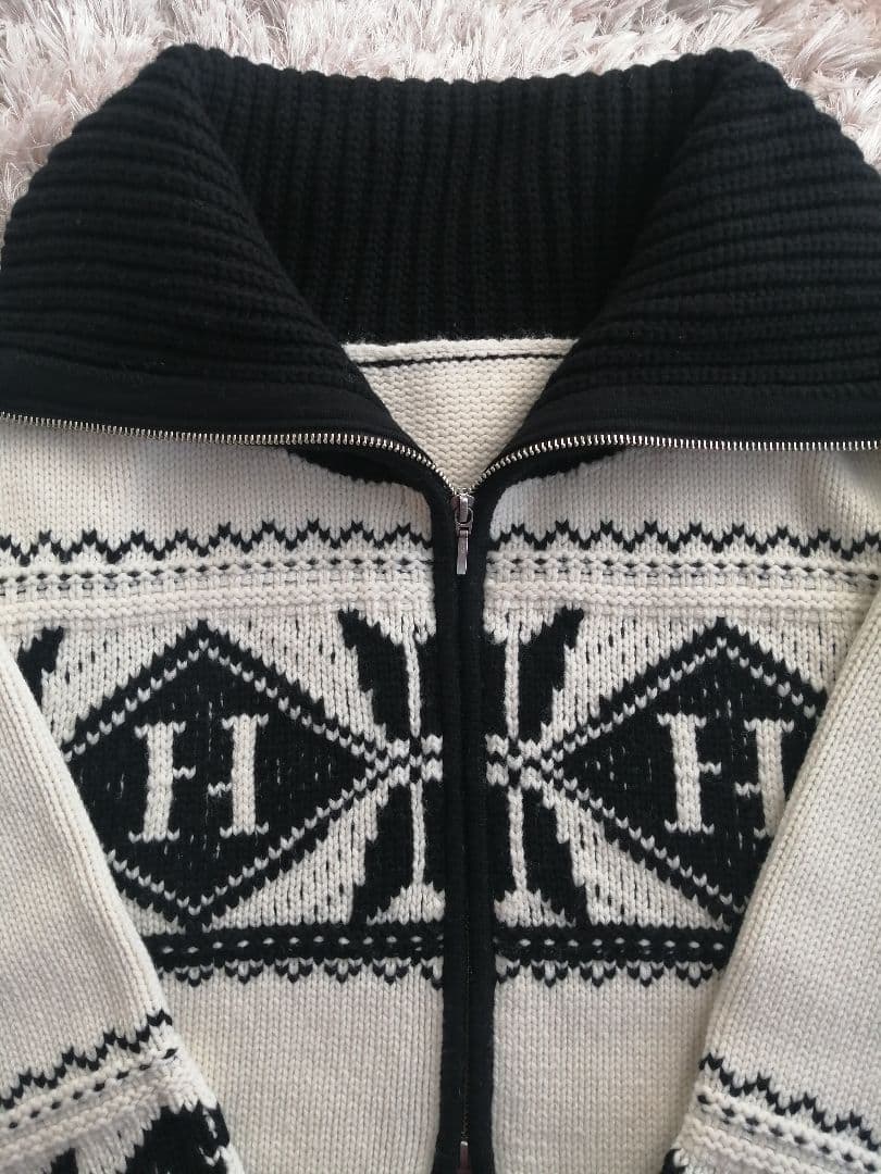 トップス herlipto H Nordic Knit Zip Jacket