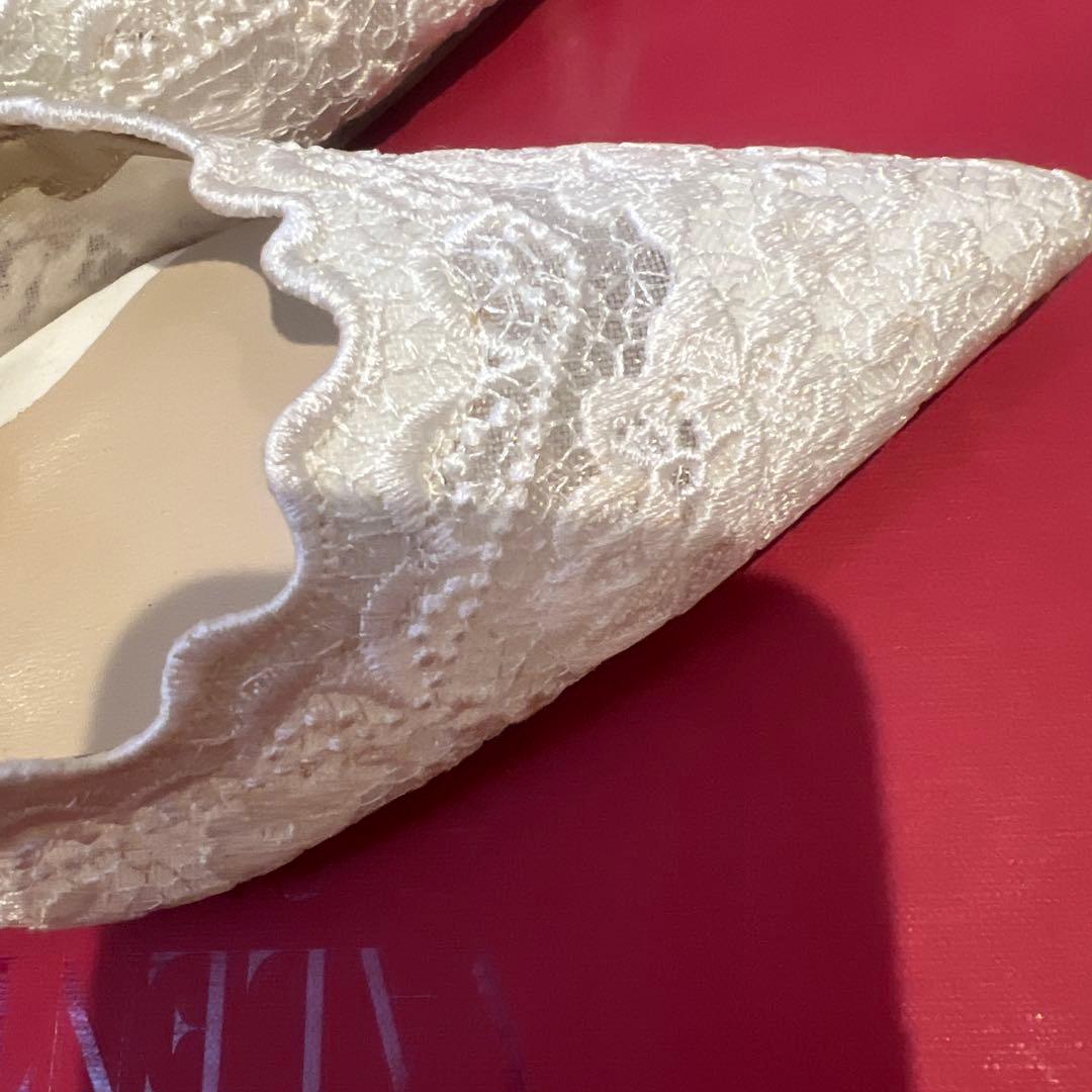 JIMMY CHOO ホワイト レース ハイヒール　パンプス　刺繍　39