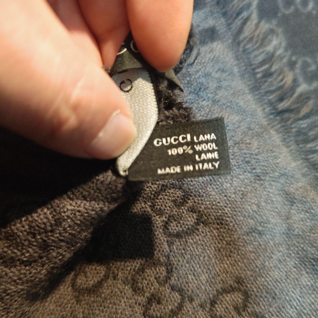 ❤美品箱付き❤GUCCI マフラー ストール ショール スカーフ❤グレー❤