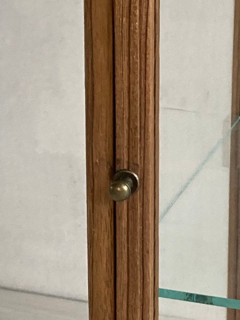 g299 古い木製 小振り ガラスケース 2段 卓上 ショーケース 展示ケース