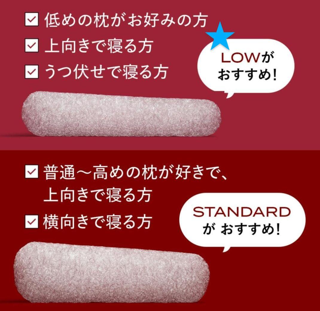 ブレインスリープ ピロー LOW(9グラデーション)＋枕カバー2枚
