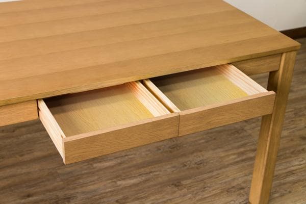 【新品・送料無料】引出し付き　フリーテーブル　110×70　BR/NA