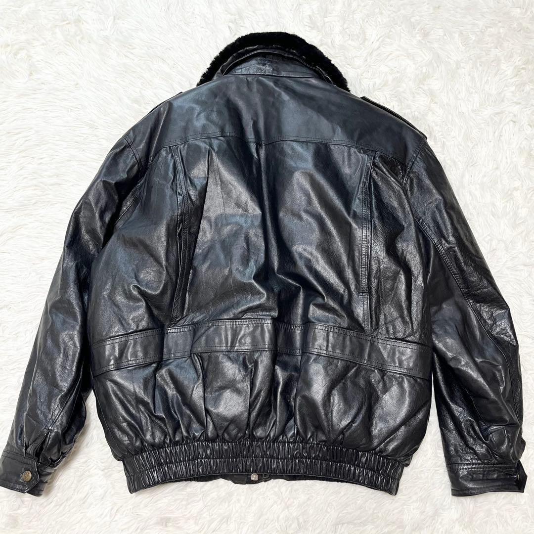 希少✨️本革 ラムレザー ジャケット　ファー ライナー付き　チェキアンラム